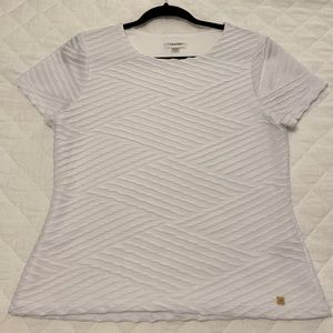 Calvin Klein White Short Sleeve Top Size Medium